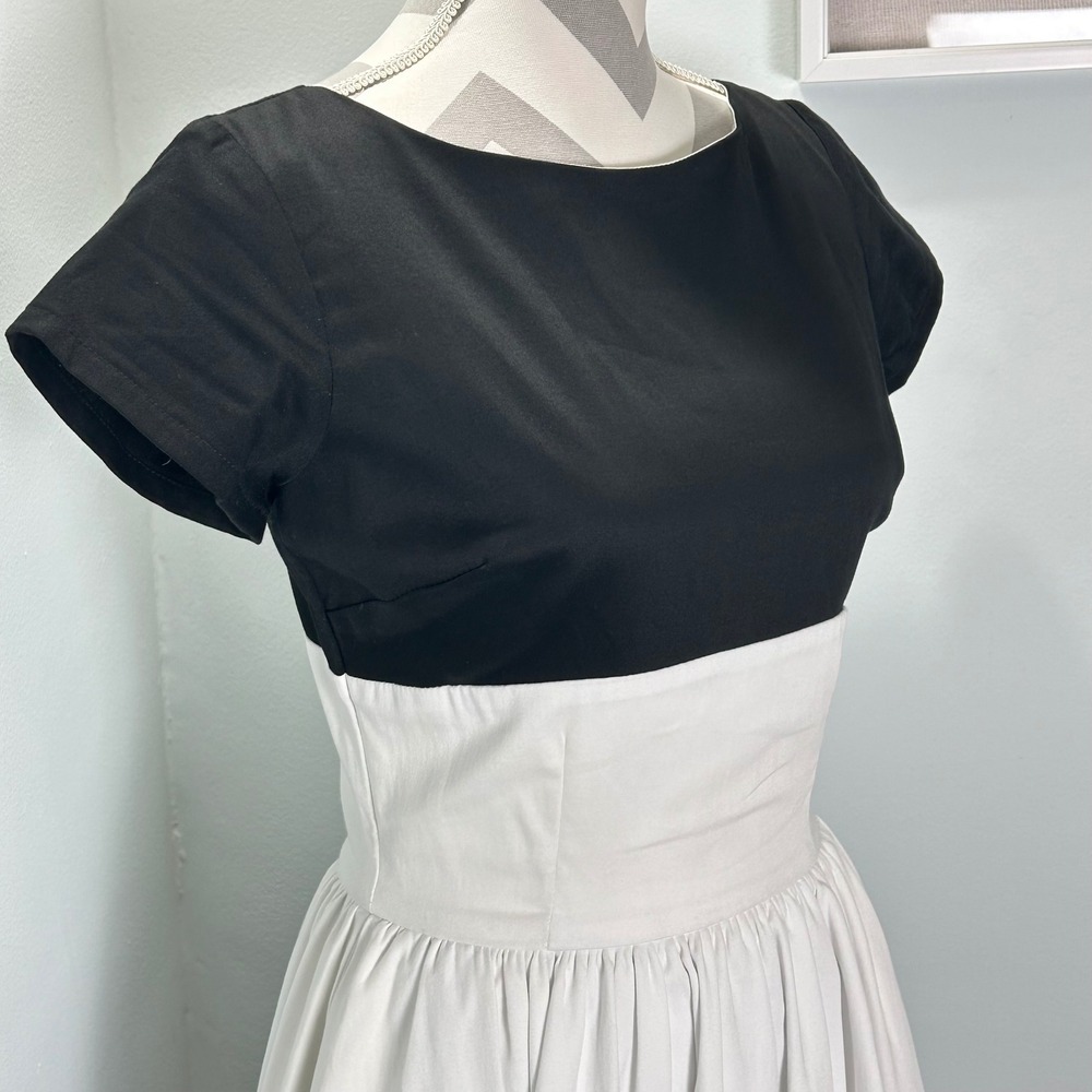 Pinup Couture Amanda Black and White Midi Dress - Picture 6 of 8